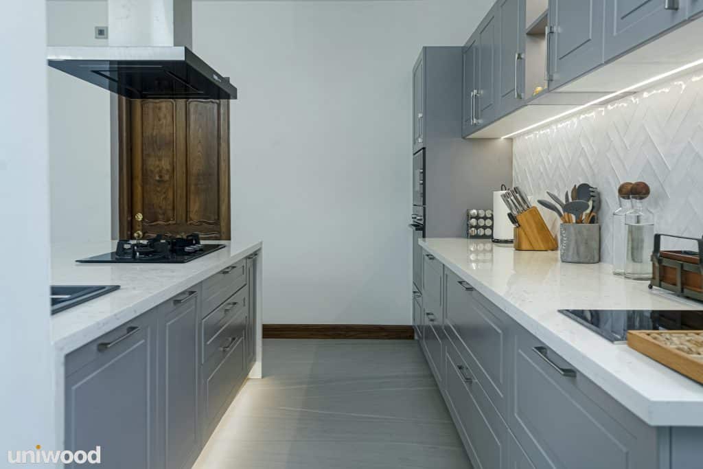 Explore modern interior design in our kitchen cabinet showcase