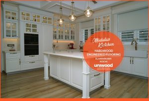 Serene Elegance: Wooden White Kitchen Interior